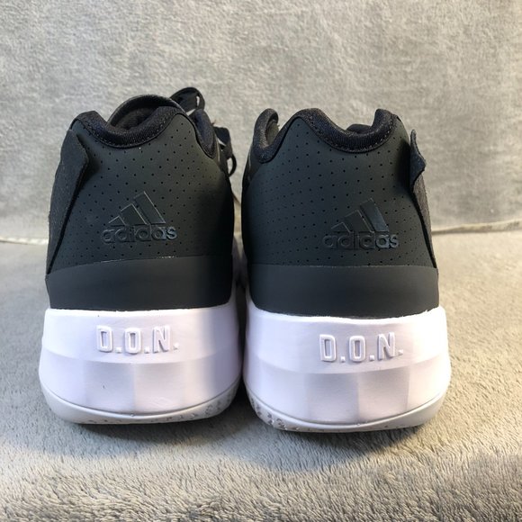 adidas D.O.N. Issue #4 Men's Core Black Cloud White Carbon Sneakers Shoes - Picture 5 of 17